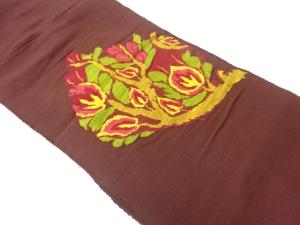 枝花模様織出し名古屋帯